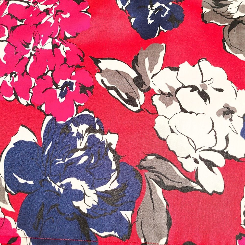 Talbots Short Sleeve Blouse Top Womens 2P Floral V-Neck Multicolor New w/ Tag - Picture 7 of 7